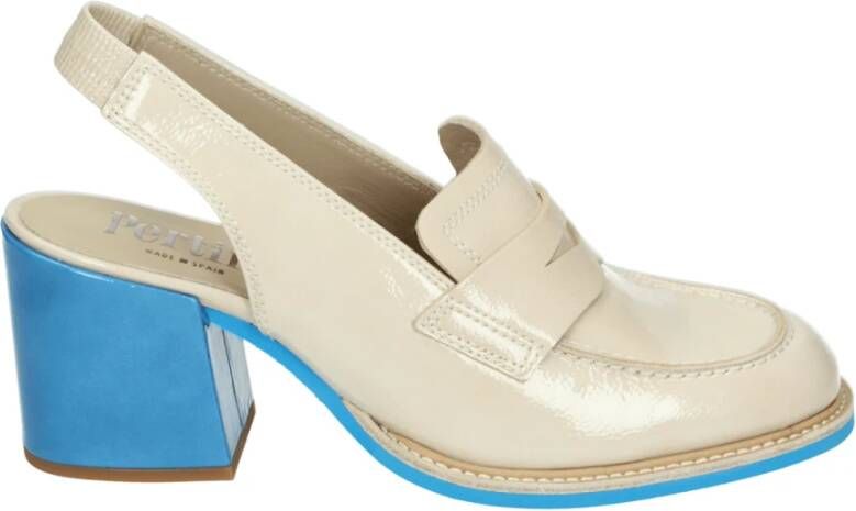 Pertini Beige Sling-back Sandaal met Rubberen Zool