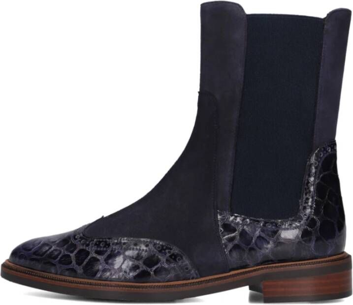 PERTINI Chelsea Boots Dames 33063 Maat: 37 5 Materiaal: Suède Kleur: Blauw - Foto 3