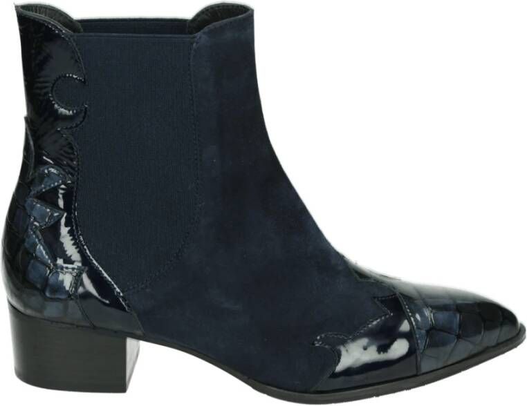 Pertini Blauwe Westernlaars met G Breedte