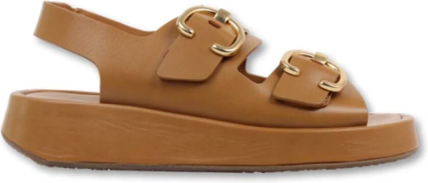 Pertini Bruine Sandaal Verstelbare Bandjes Must-Have Brown Dames