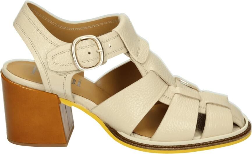 Pertini Beige Leren Sportieve Sandalen