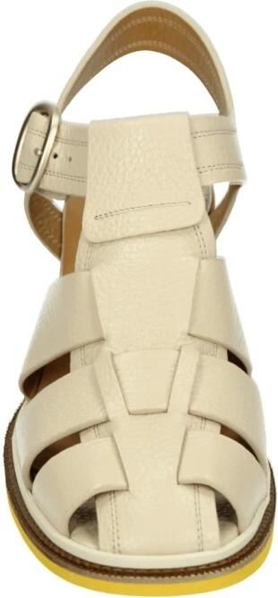 Pertini Beige Leren Sportieve Sandalen