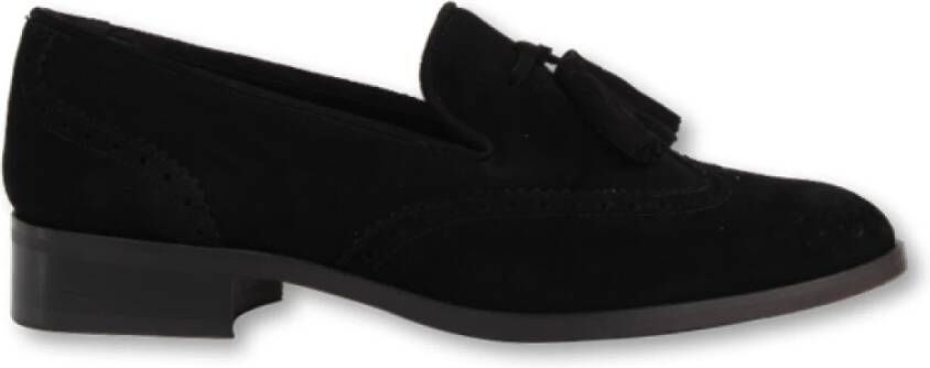 Pertini Suede Loafer 100% Leer Black Dames