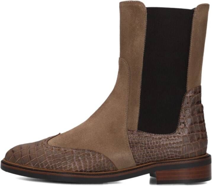 PERTINI Chelsea Boots Dames 33063 Maat: 37 5 Materiaal: Suède Kleur: Taupe - Foto 2