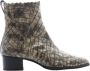 Pertini Taupe Beige Croco Leren Enkellaars Multicolor Dames - Thumbnail 1