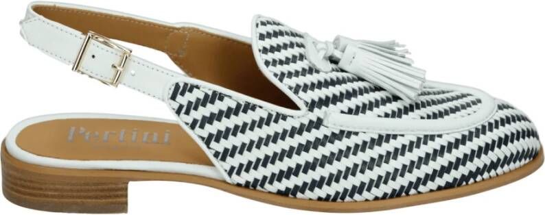 Pertini Witte Sling-back Sandaal