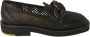 Pertini Zwarte leren loafer met schakeldetail - Thumbnail 1