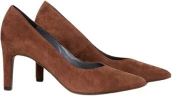 Peter Kaiser Bruine Suède Pumps met 8 cm Hak Brown Dames