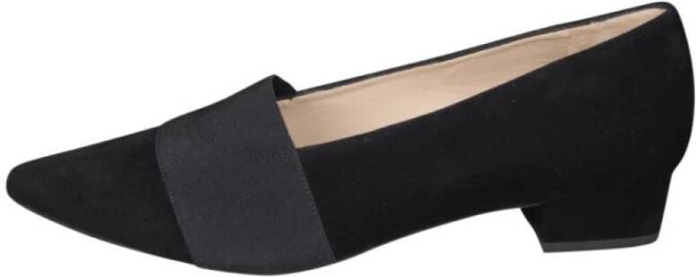 Peter Kaiser Zwarte Suède Elegante Lage Hak Pumps