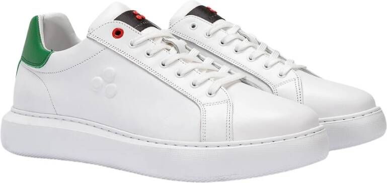 Peuterey Zwarte leren vetersneakers met rubberen zool Black Dames - Foto 7