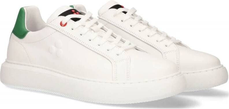 Peuterey Zwarte leren vetersneakers met rubberen zool Black Dames - Foto 4