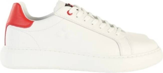 Peuterey Leren Sneakers voor Mannen White Heren