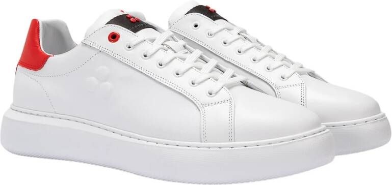 Peuterey Leren Sneakers voor Mannen White Heren