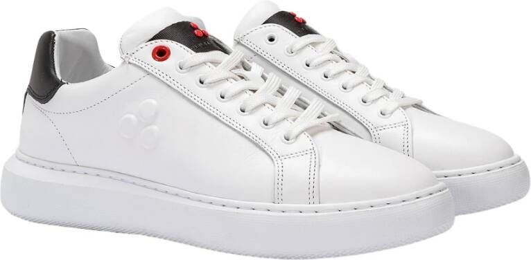 Peuterey Zwarte leren vetersneakers met rubberen zool Black Dames - Foto 5