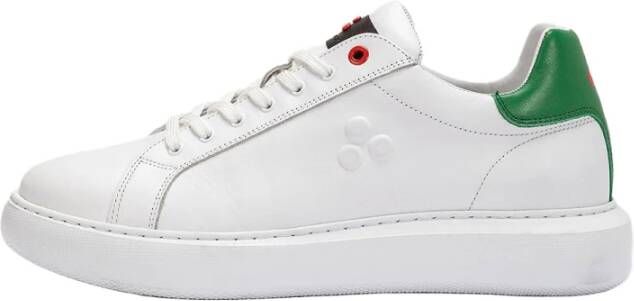 Peuterey Zwarte leren vetersneakers met rubberen zool Black Dames - Foto 9