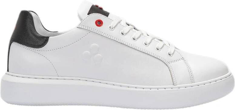 Peuterey Zwarte leren vetersneakers met rubberen zool Black Dames - Foto 6
