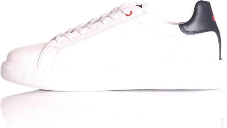 Peuterey Zwarte leren vetersneakers met rubberen zool Black Dames - Foto 13