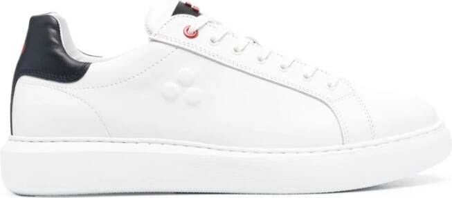 Peuterey Zwarte leren vetersneakers met rubberen zool Black Dames - Foto 10