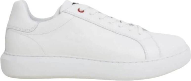 Peuterey Witte Leren Sneakers Helica 02 White Heren
