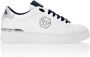 Philipp Plein Blauwe Leren Sneakers Platte Schoenen White Heren - Thumbnail 1