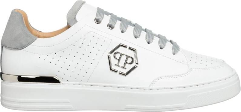 Philipp Plein Effen Low-top Sneakers White Heren