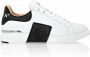 Philipp Plein Witte Sneakers Regular Fit Geschikt voor alle temperaturen 100% Leer White Heren - Thumbnail 1