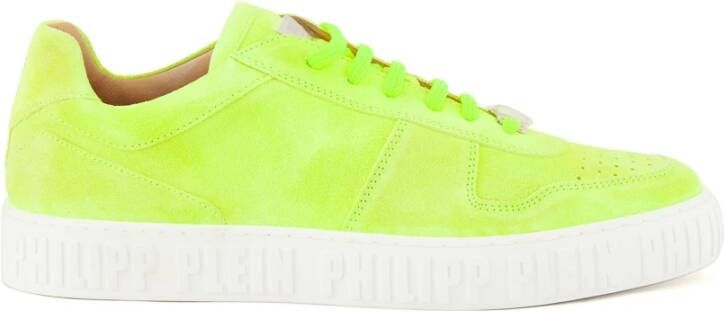 Philipp Plein Gele Suede Lo-Top Sneakers Yellow Heren