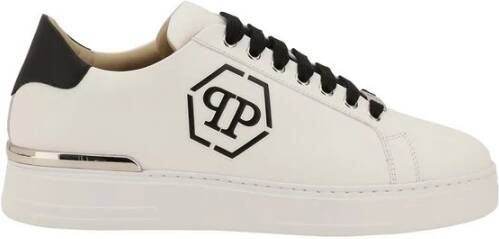 Philipp Plein Gestanste leren sneakers met iconisch monogram