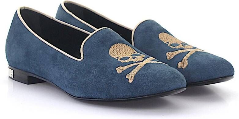 Philipp Plein Glip op schoenen Blue Dames