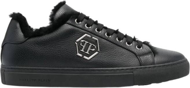 Philipp Plein Hexagon Lo-Top Zwarte Sneakers Black Heren