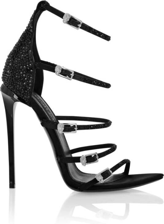 Philipp Plein Hoge hakken sandalen in zwart