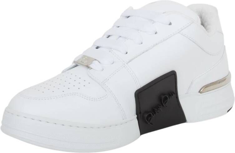 Philipp Plein Luxe Leren Sneakers voor Heren Wit Heren