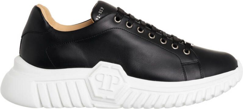 Philipp Plein men's shoes leather trainers sneakers Supersonic Zwart Heren
