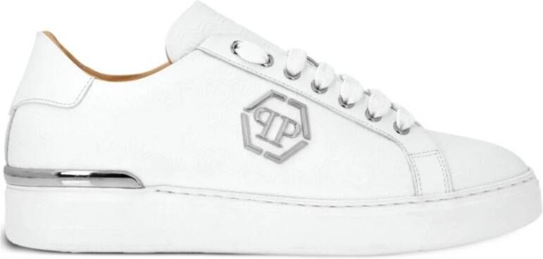 Philipp Plein Monogram Low-Top Witte Sneakers