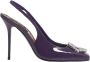Philipp Plein Paarse Crystal Decollete Hakken - Thumbnail 1