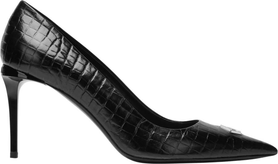 Philipp Plein Cocco Print Decolette Mid Heels Hexagon 9
