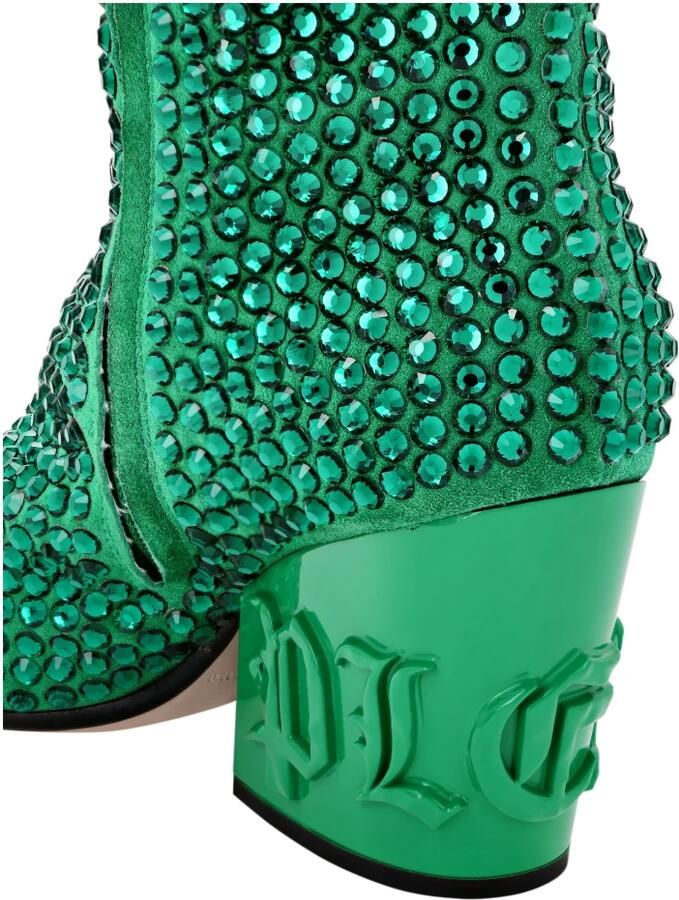 Philipp Plein Cow Laarzen Middenhoge Hakken Hoge Kristal - Foto 2