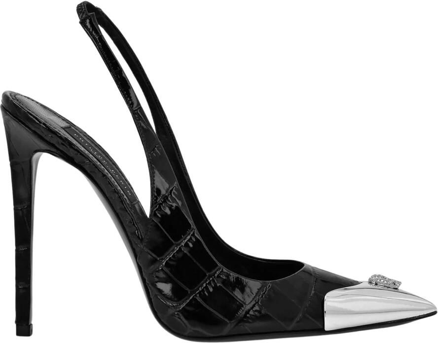 Philipp Plein Crocco Slingback Hoge Hakken
