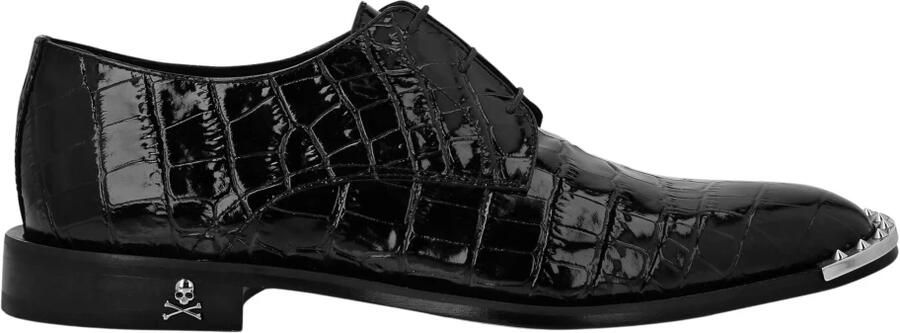 Philipp Plein Croco Lace Up Shoes Skull&Bones - Foto 2