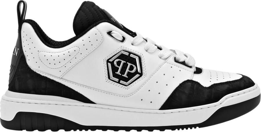 Philipp Plein Croco Print Leren Sneakers White Heren - Foto 2