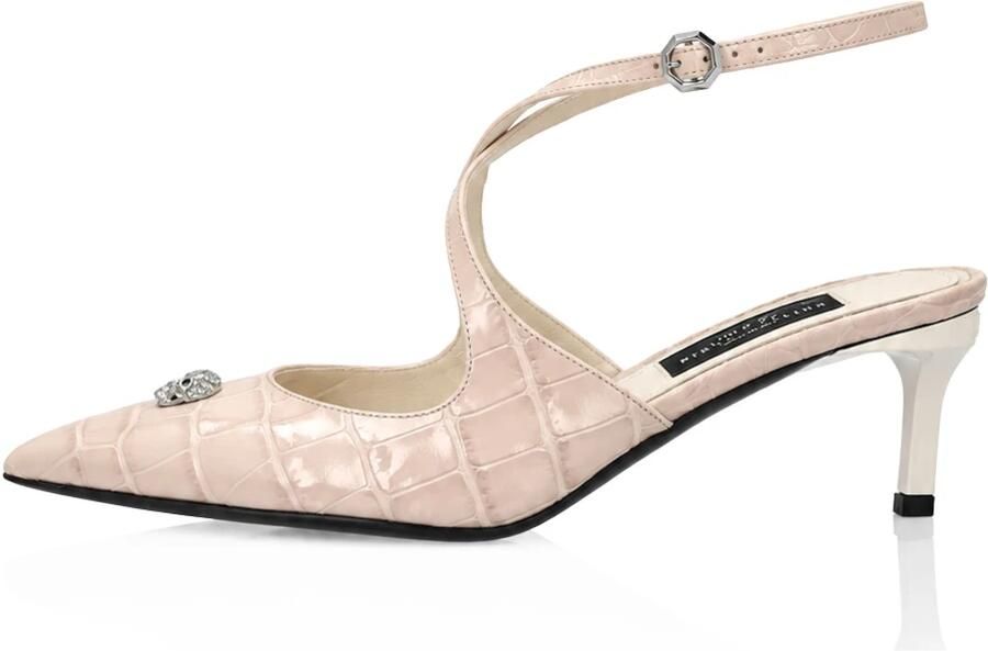 Philipp Plein Crossing Crocco-print Pumps - Foto 4