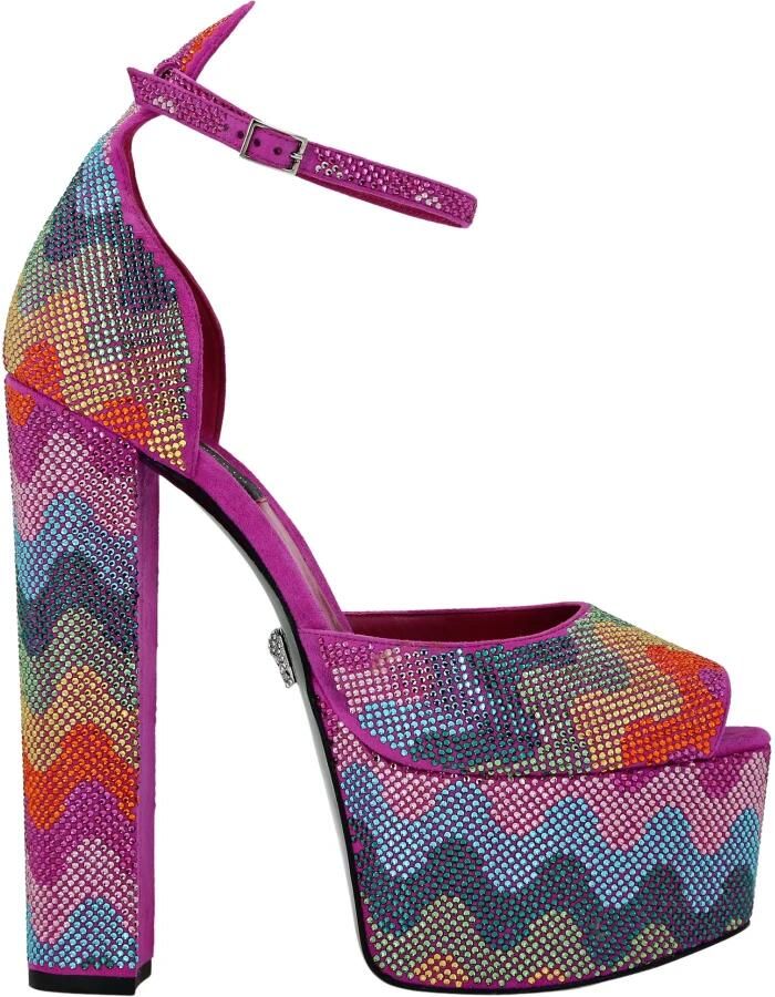 Philipp Plein Crystal Platform Sandalen Hi-Heels Waves - Foto 2