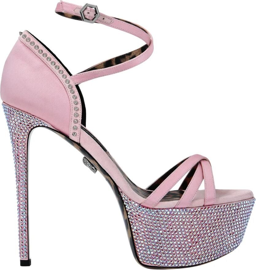 Philipp Plein Crystal Platform Sandals