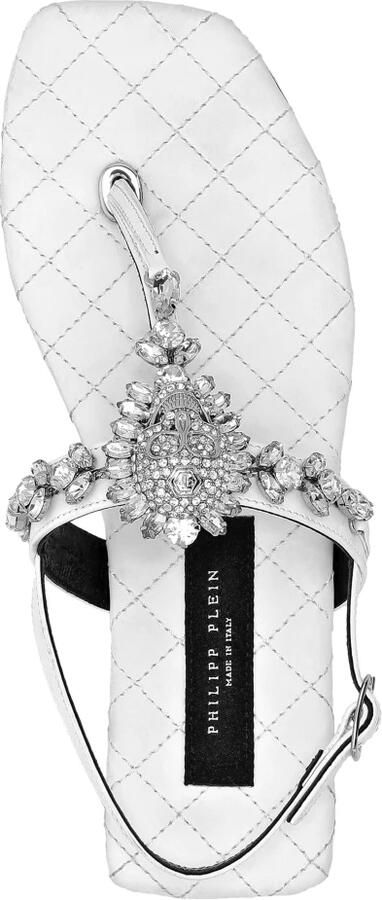 Philipp Plein Crystal Skull Flat Sandals - Foto 2