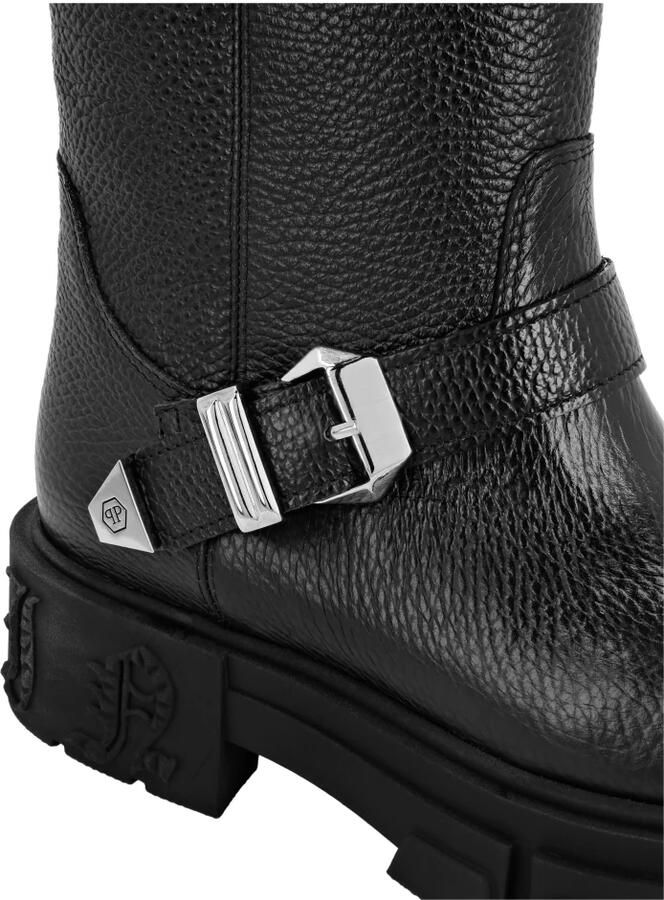 Philipp Plein Deer Leather Boots Flat High Gothic Plein - Foto 2