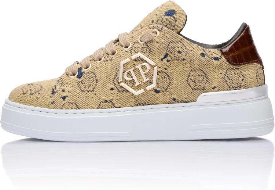 Philipp Plein Denim Lo-Top Sneakers Monogram - Foto 2