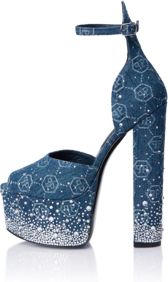 Philipp Plein Denim Platform Sandalen - Foto 2