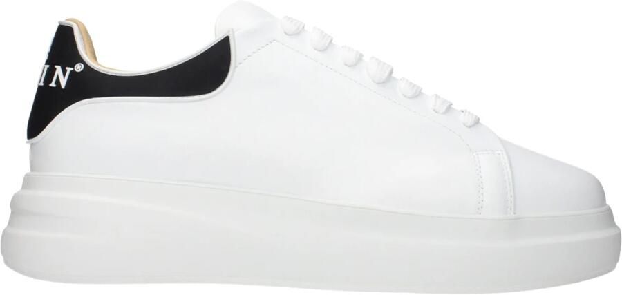 Philipp Plein Iconische Monogram Leren Sneakers met Gestructureerde Zool White Heren - Foto 3