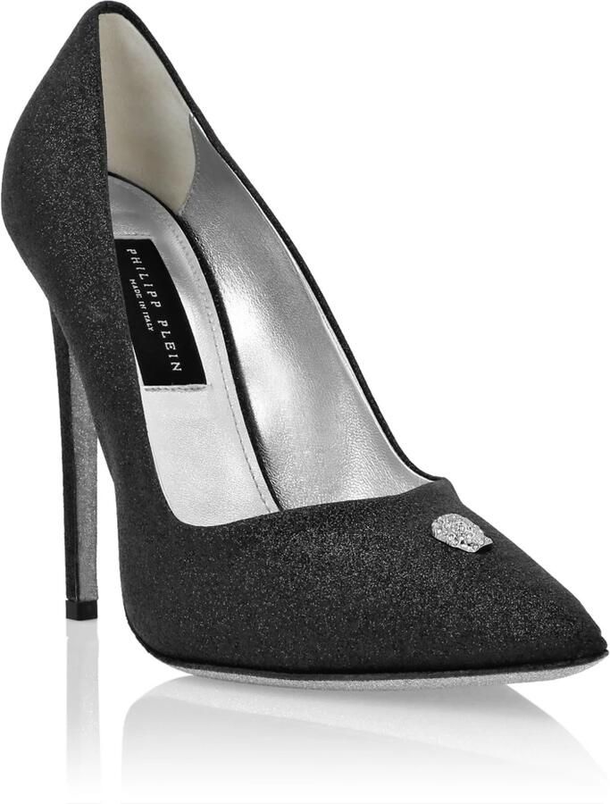 Philipp Plein Zwarte Brokaat Decollete Hoge Hakken Black Dames - Foto 2