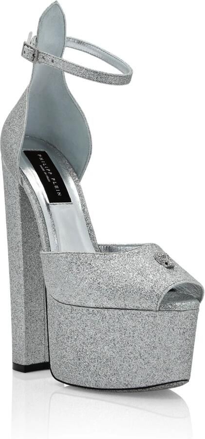 Philipp Plein Glitter Platform Sandalen met Hoge Hakken - Foto 2
